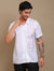Artistic White Shirt with Unique Line Art Design