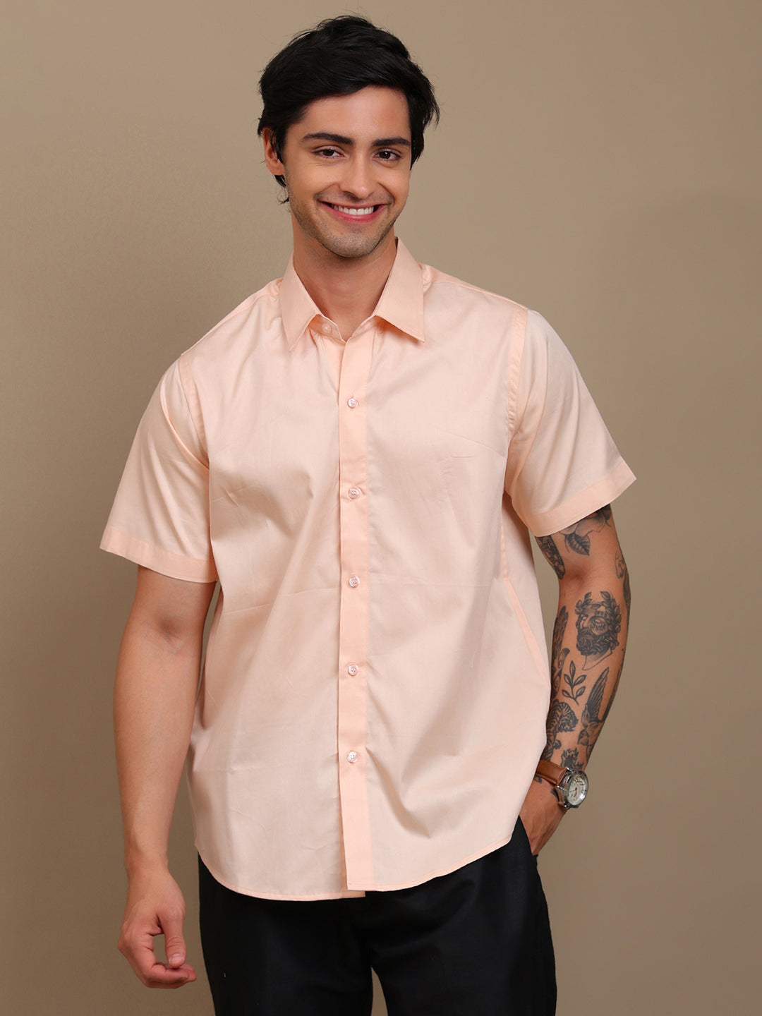 Stylish Shirt with Unique Colorful Patchwork Back Design
