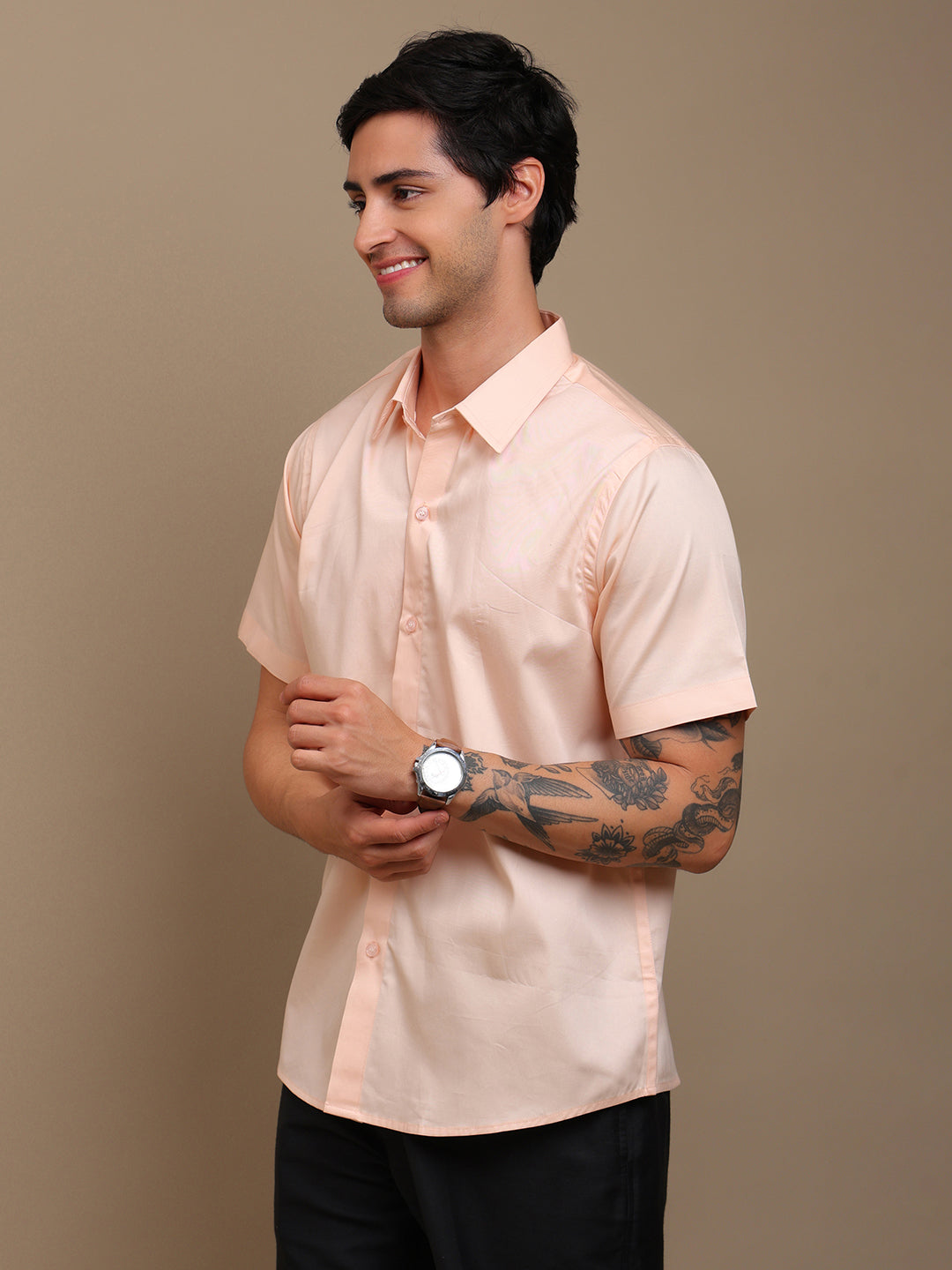 Stylish Shirt with Unique Colorful Patchwork Back Design