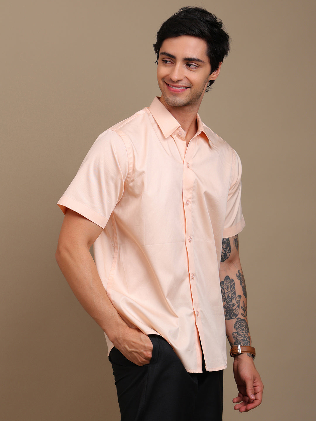 Stylish Shirt with Unique Colorful Patchwork Back Design