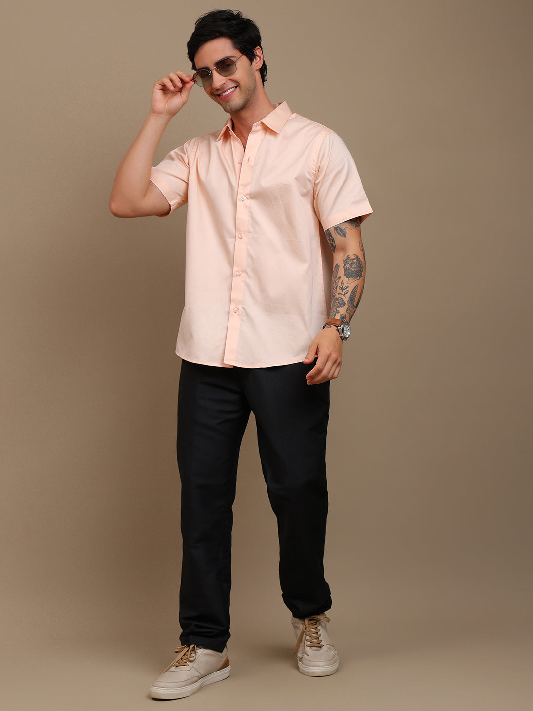 Stylish Shirt with Unique Colorful Patchwork Back Design