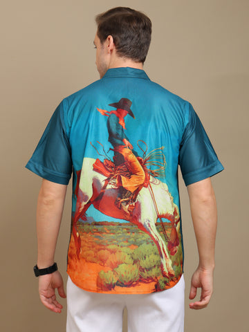 Western Cowboy Back Print Shirt – Mood: Street