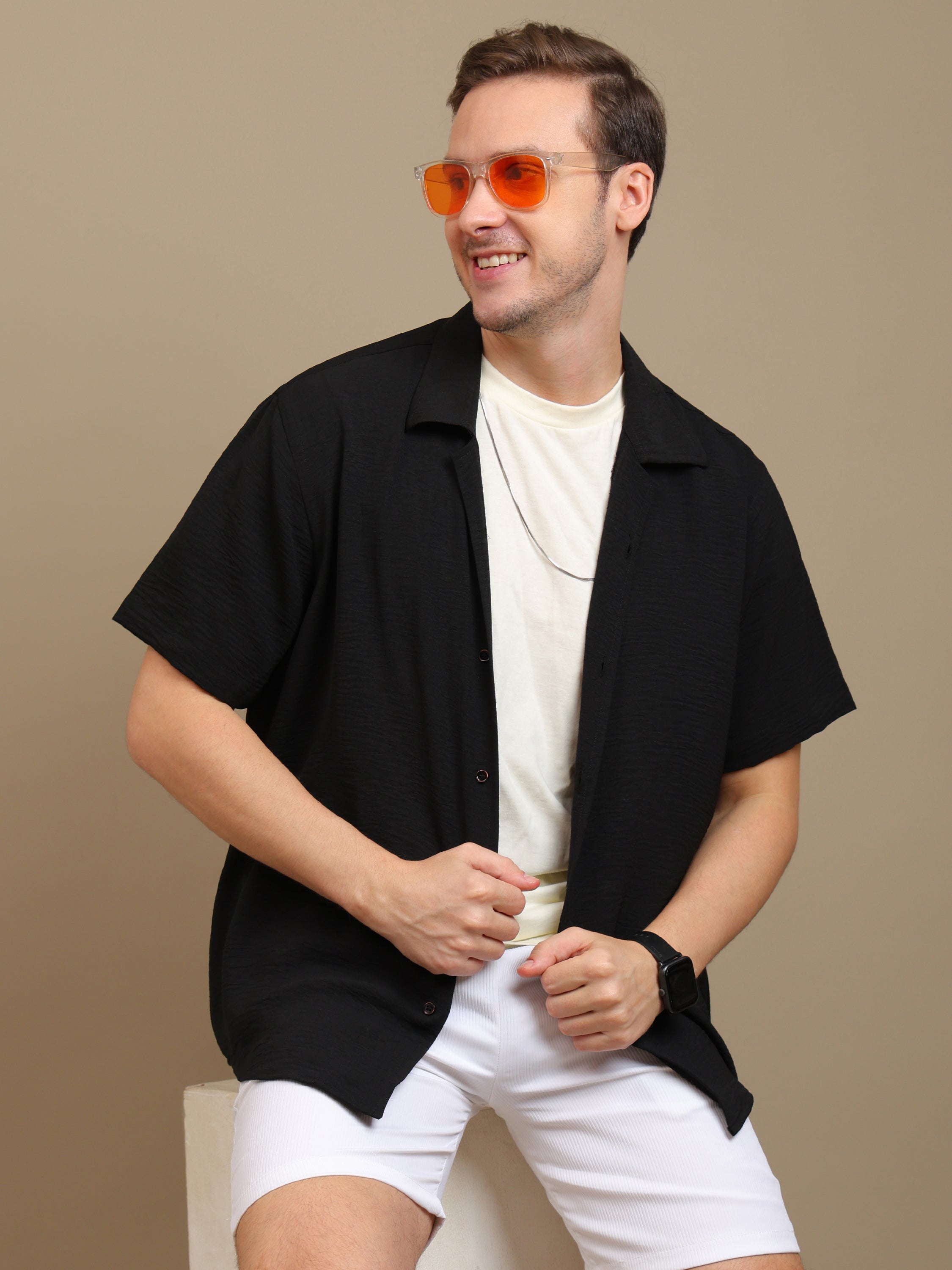 Classic Black Casual Shirt for Men