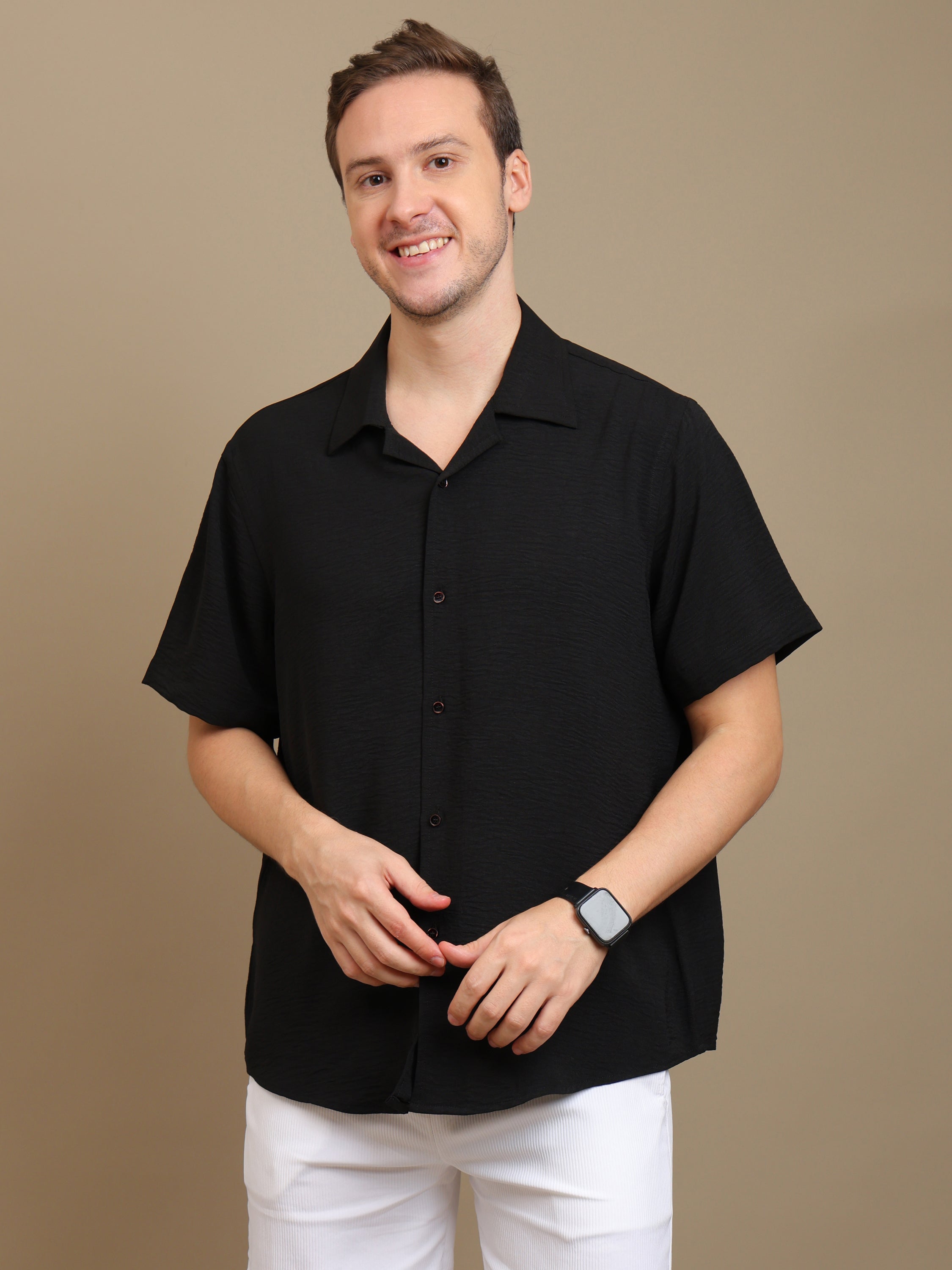 Classic Black Casual Shirt for Men
