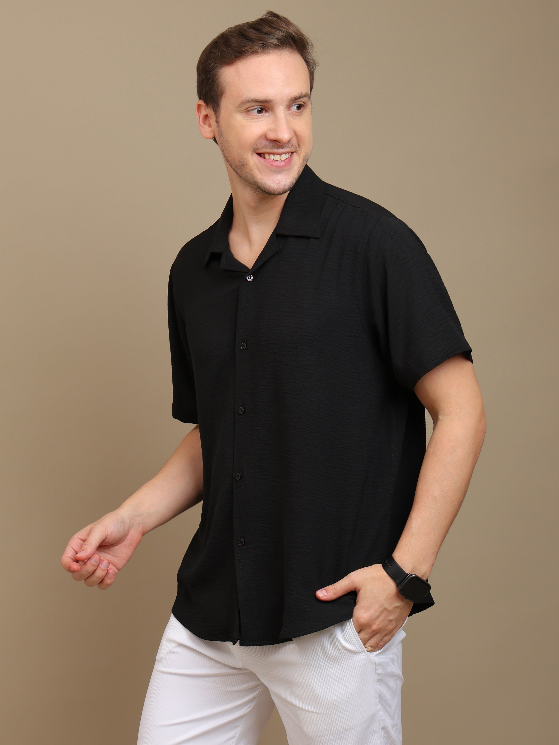 Classic Black Casual Shirt for Men
