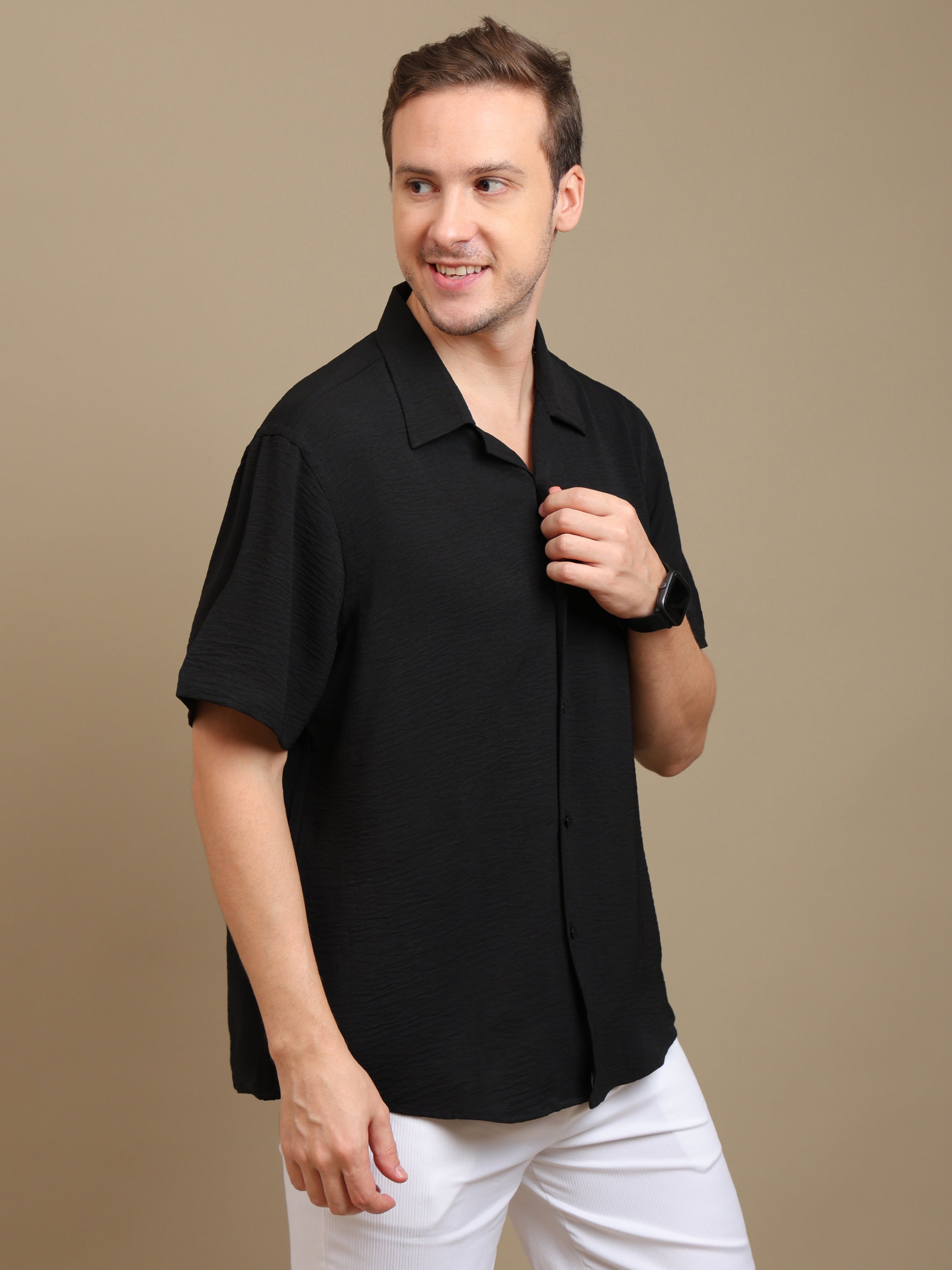 Classic Black Casual Shirt for Men