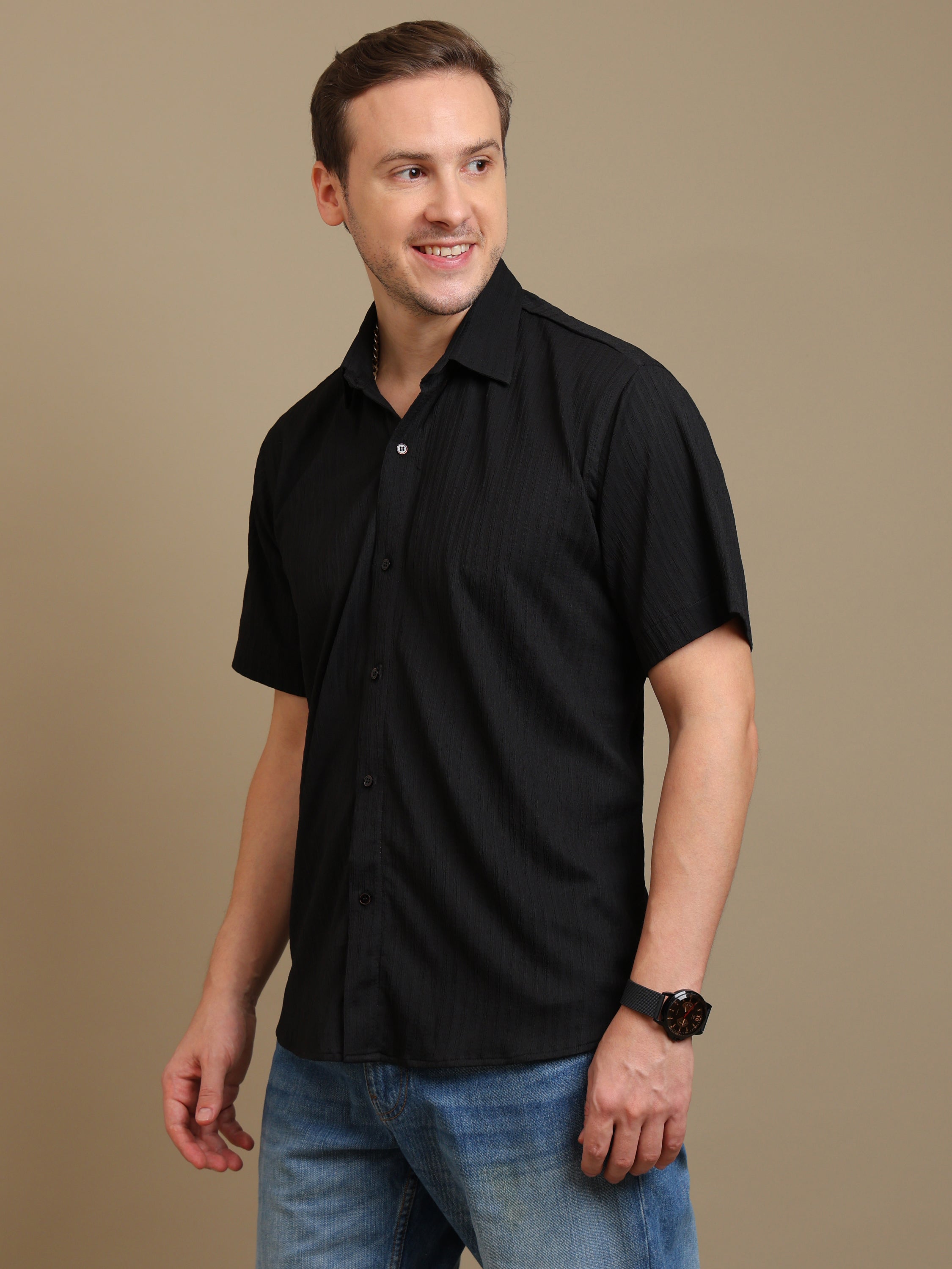 Noir Elegance: Premium Black Shirt for the Modern Man