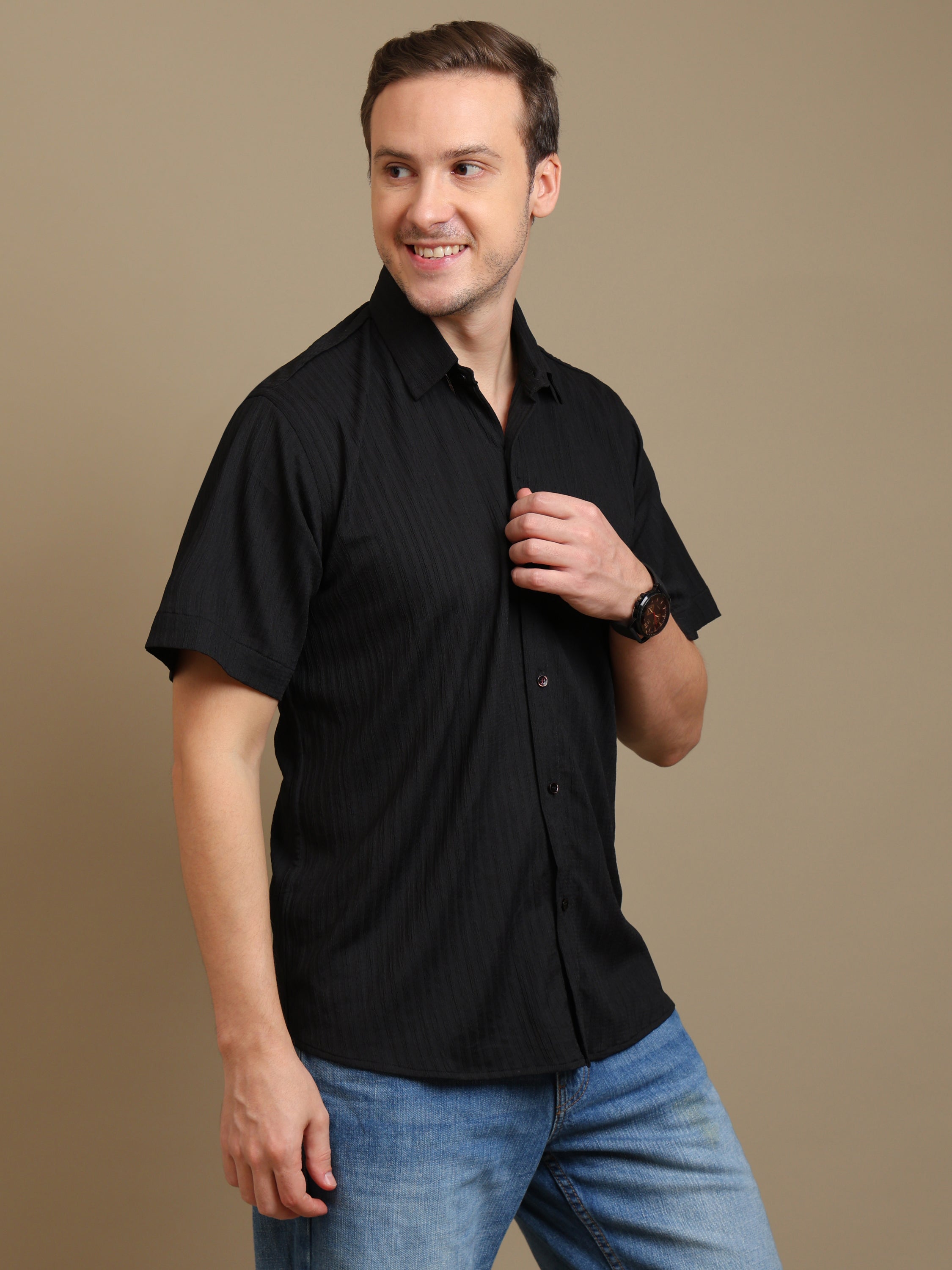 Noir Elegance: Premium Black Shirt for the Modern Man