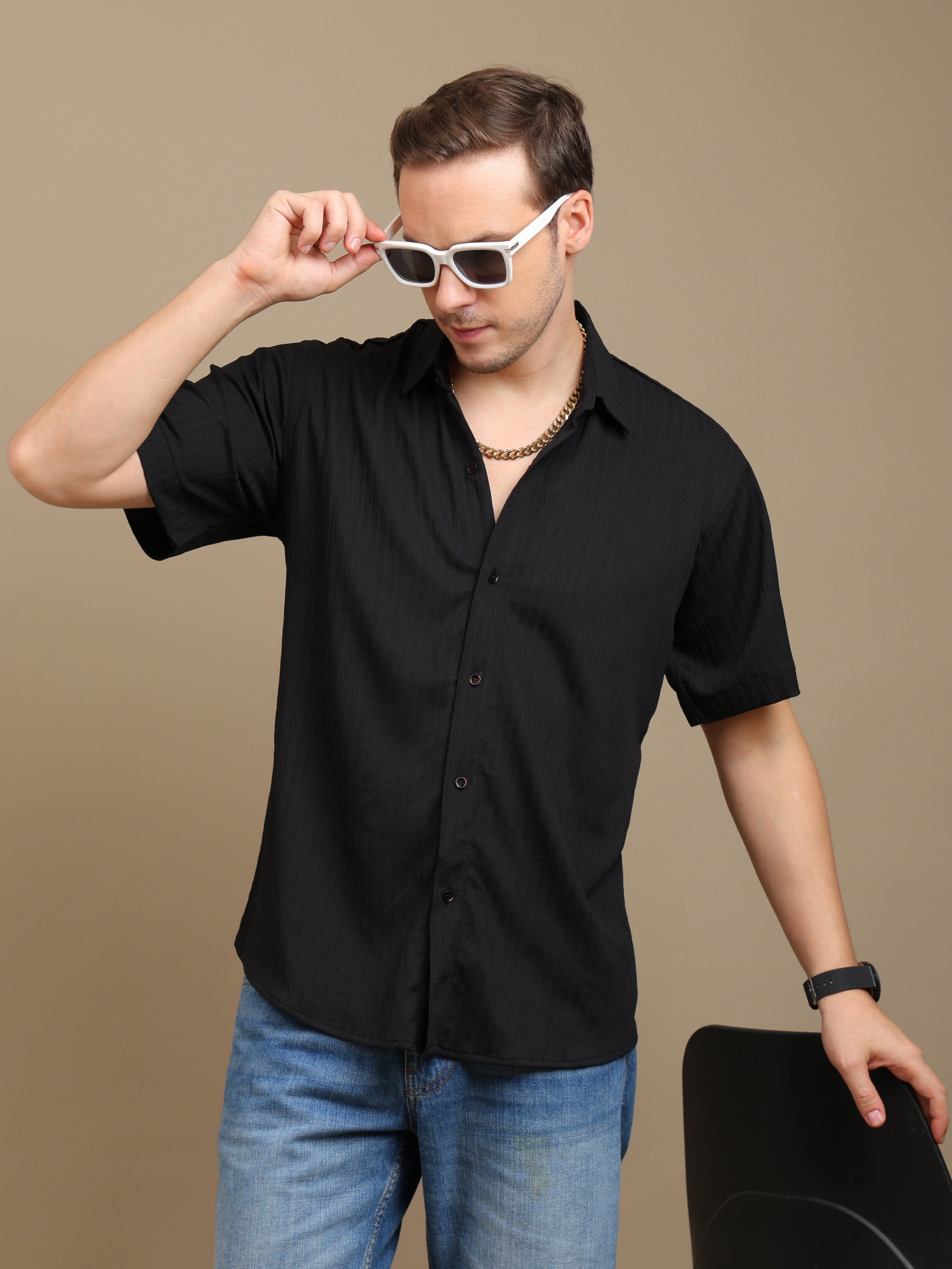 Noir Elegance: Premium Black Shirt for the Modern Man