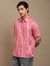 Trendy Pink Shirt with Stitch Design