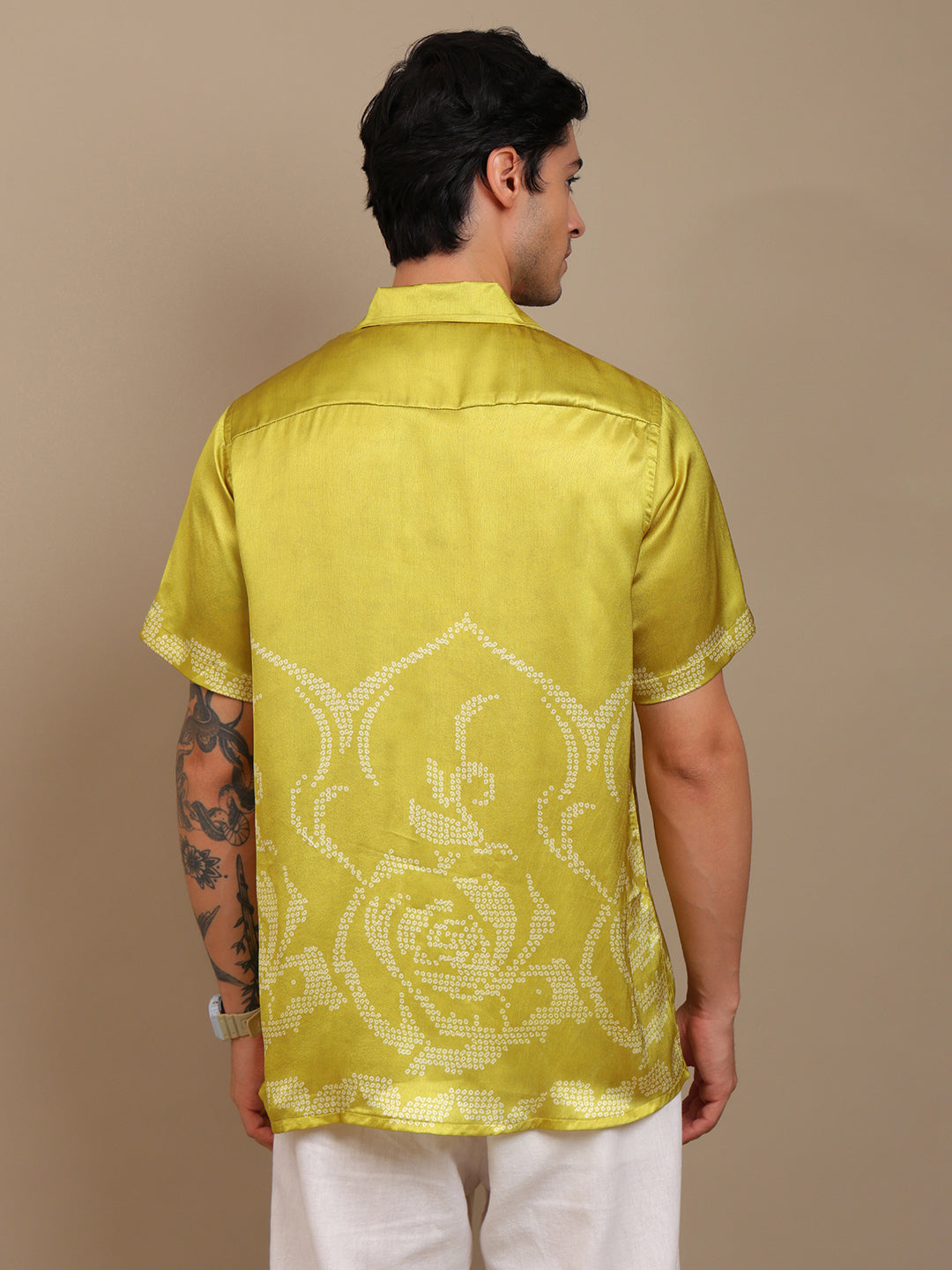 Trendy Yellow Bandhni Shirt