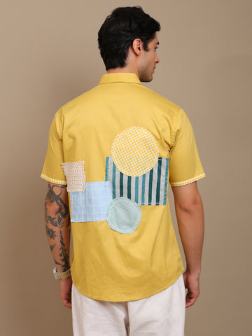 Designer Yellow Patch Shirt