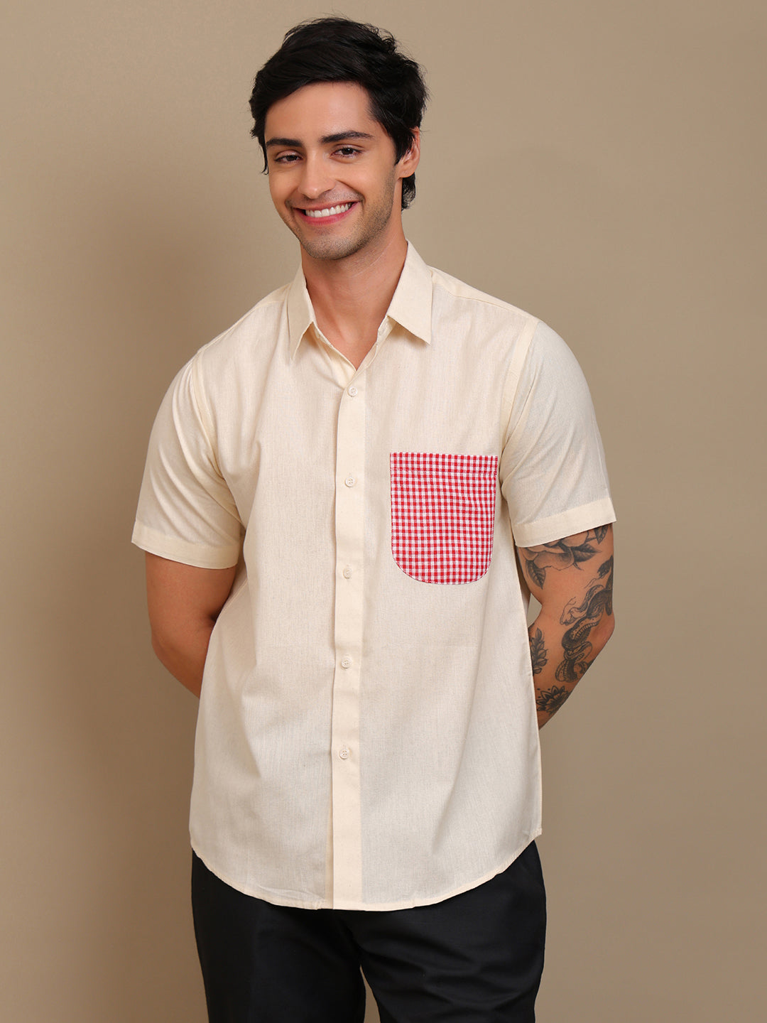 Stylish Shirt with Hand-Drawn Elephant Art