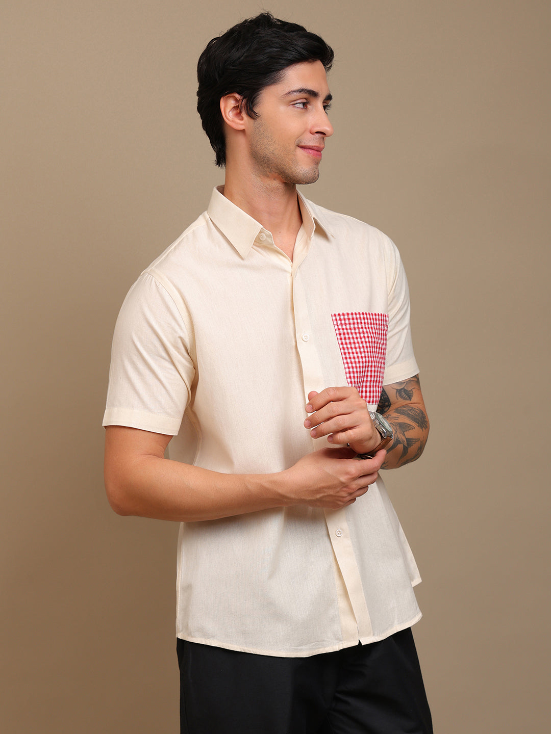 Stylish Shirt with Hand-Drawn Elephant Art