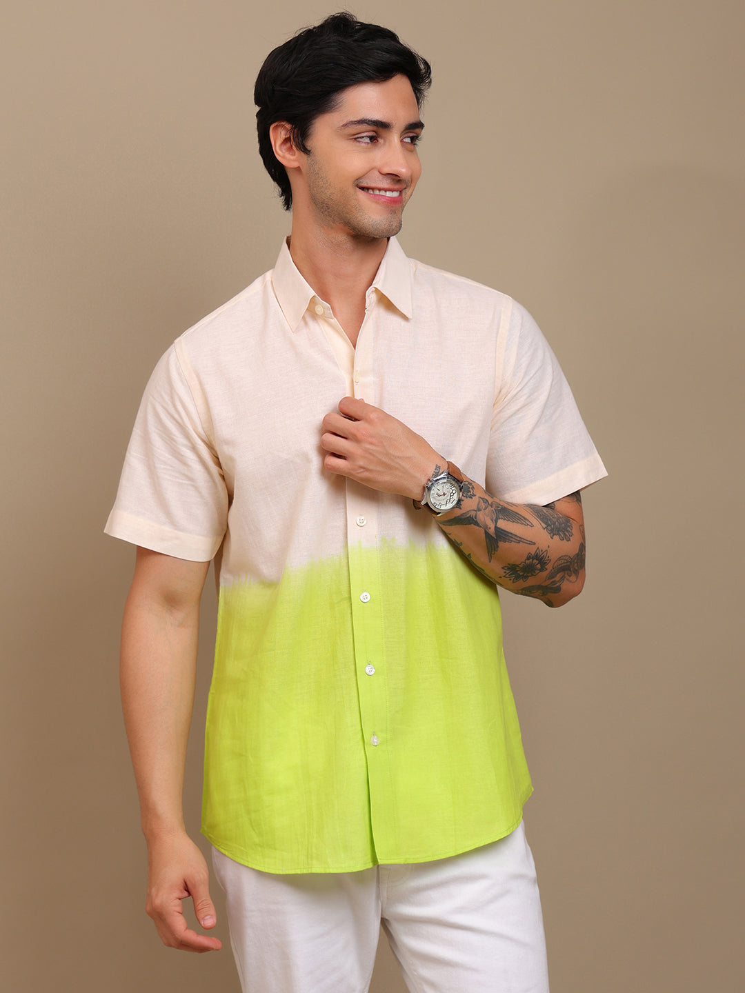 Beige Off-White shirt