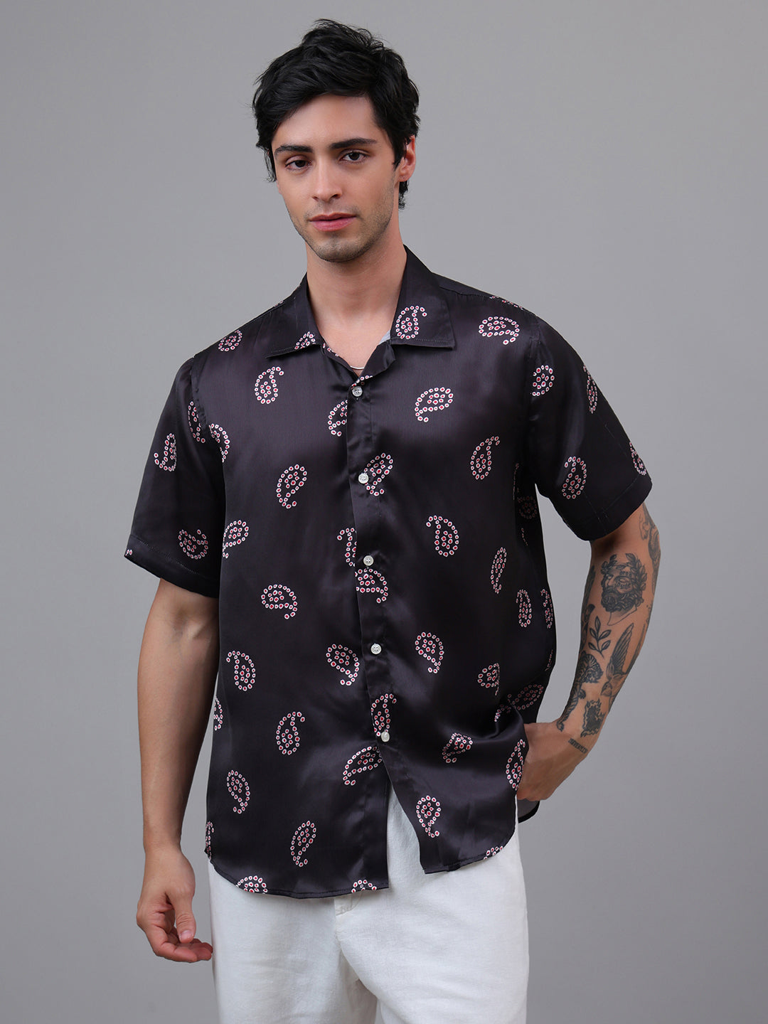 Chic festive Look with bandhani shirt