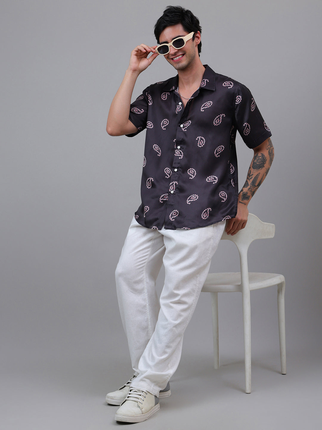 Chic festive Look with bandhani shirt