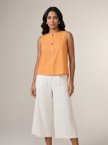 Orange Sleeveless Top